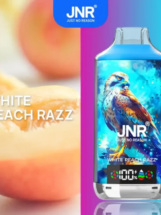 JNR Falcon X 18000 puff White Peach Razz